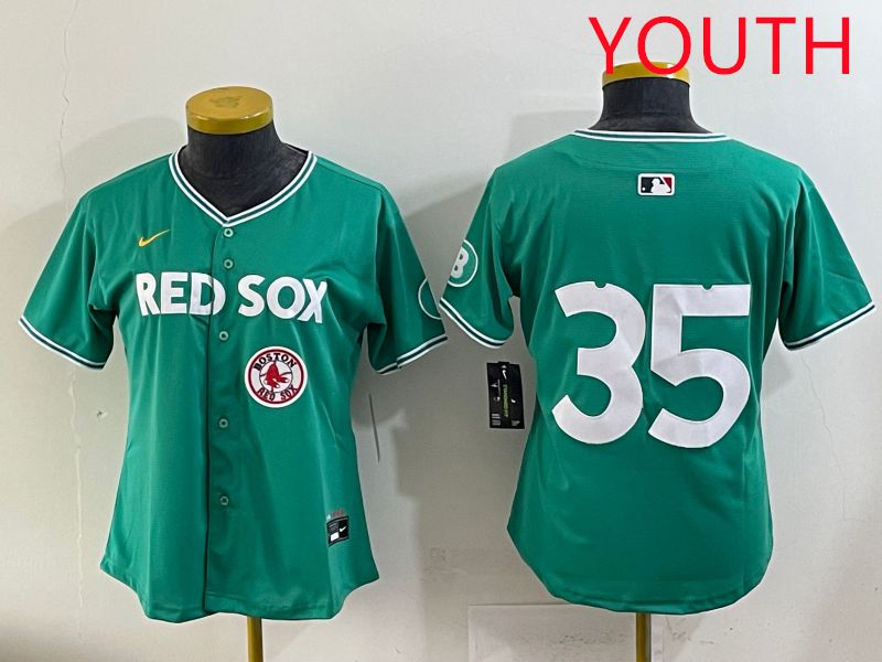 Youth 2025 Boston Red Sox #35 No Name Dark Green Joint Name Nike MLB Jersey style 10->youth mlb jersey->Youth Jersey
